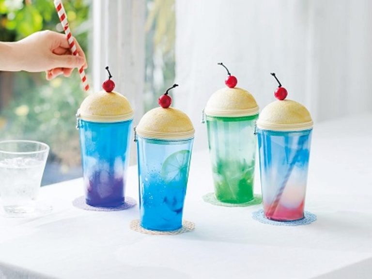Vividly colored cute ice cream float that you can’t drink!