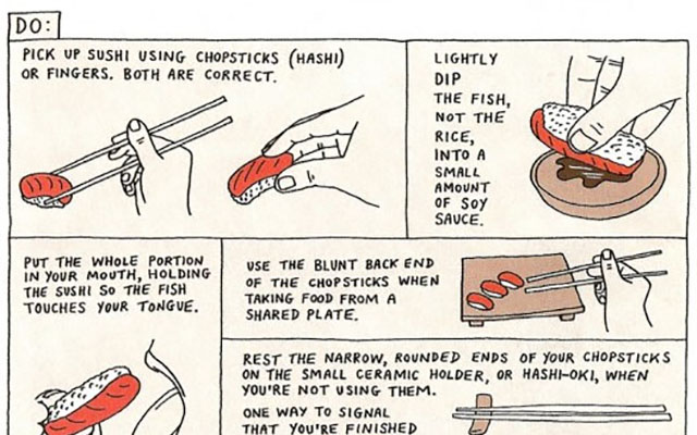 How Do You Eat Sushi Correctly? Here Are Some Illustrations To Help