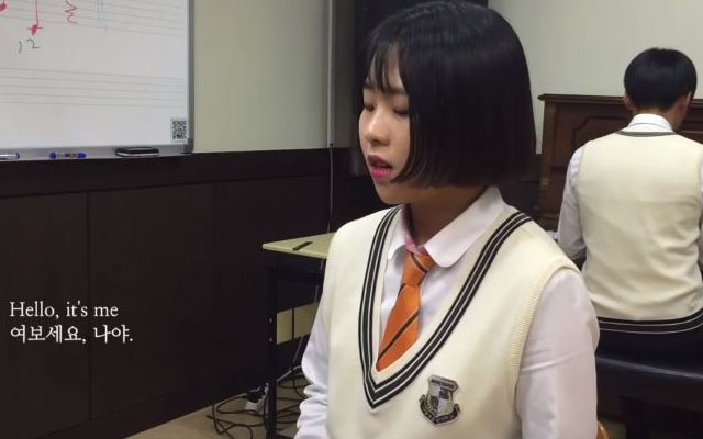 Korean High School Girl Crushes “Hello” By Adele In Amazing Cover