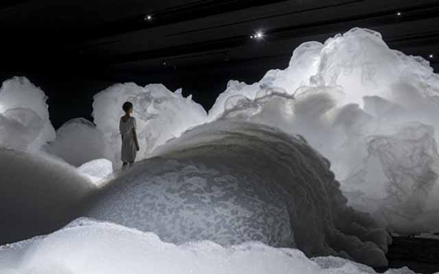 Dreamlike Art Installation Lets You Walk Through Clouds In The Night Sky