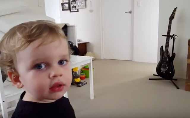 Toddler Exposed To Heavy Metal Starts Preparing Early For Mosh Pit