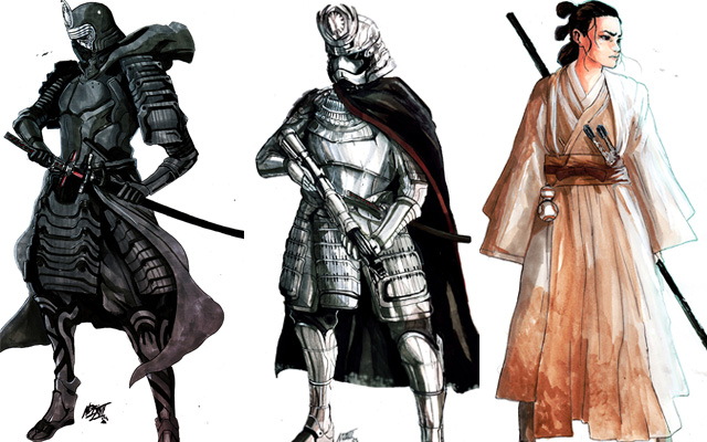 Feudal Japan And Samurai Inspired Artwork Of Star Wars: The Force Awakens