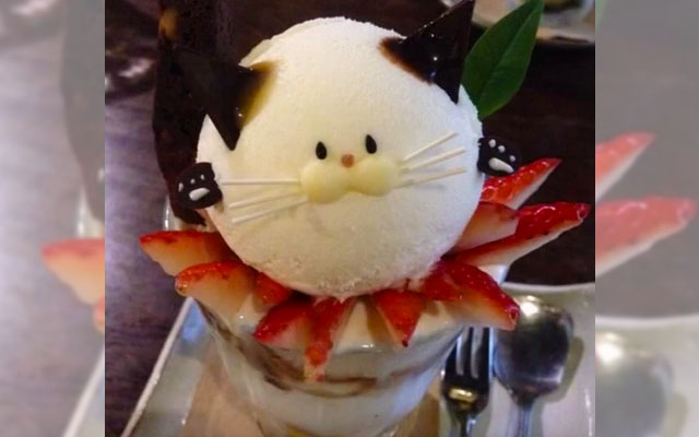 Have Some Adorable Cat Parfaits Inside A Traditional Japanese Cafe