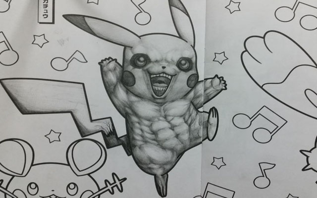Artist Turns Pikachu Into Terrifying Buff Demon Beast