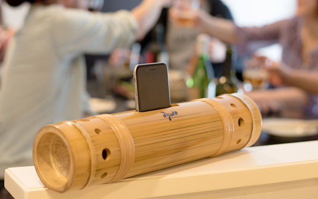 Traditional Meets Tech With Natural Japanese Bamboo Smartphone Speakers