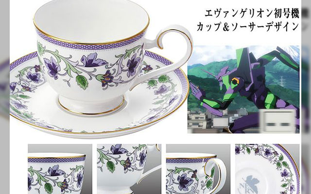 Anime Up Your Tea Time With This Classy Evangelion Tea And Saucer Set