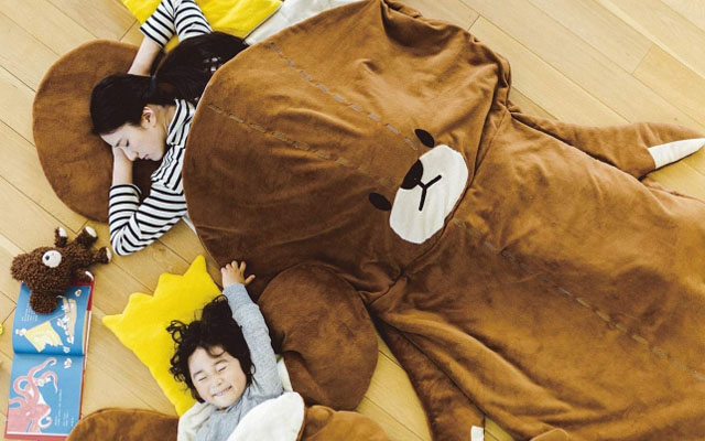 Enormous Japanese Bear Sleeping Bag Set Gives Adults Their Own Cute Way To Nap