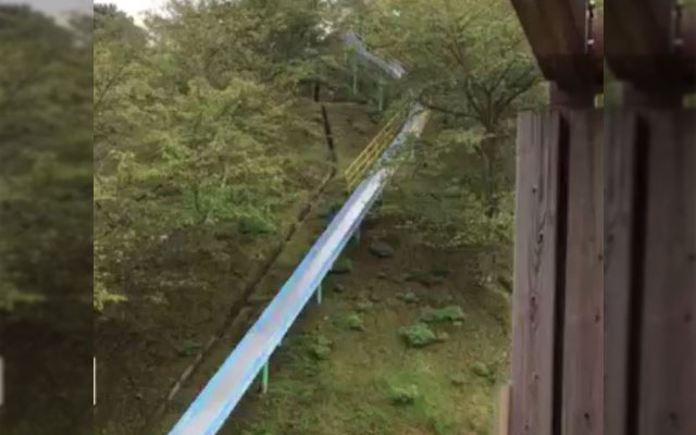 This Ominous Japanese Park Slide Requires Some Serious Braking Skills