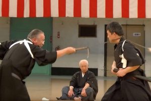 Japanese Martial Arts Masters Demonstrate A Battle Of Katana vs. Chain-Sickle