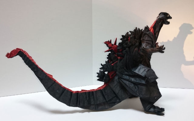 Epic Origami Model Of Godzilla Was Made With Just One Piece Of Paper