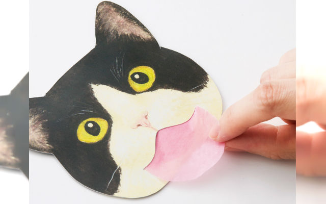 Pink Cat Tongue Oil Blotting Sheets Will Keep Your Face Oil-Free In The Cutest Way