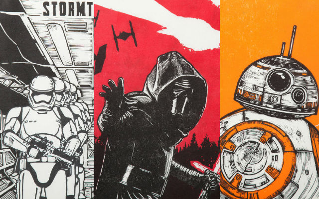 Japanese Art Meets Kylo Ren, BB-8, And Stormtroopers In Traditional Woodblock Prints