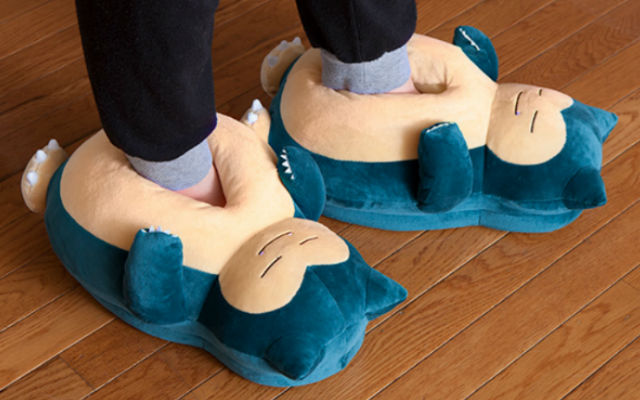 These Comfy Snorlax Slippers Snore When You Walk!