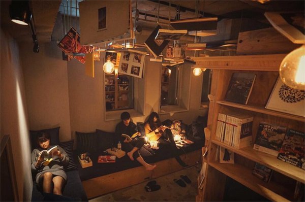 Tokyo’s Book And Bed Hostel Installs Bar So You Can Grab A Book And ...
