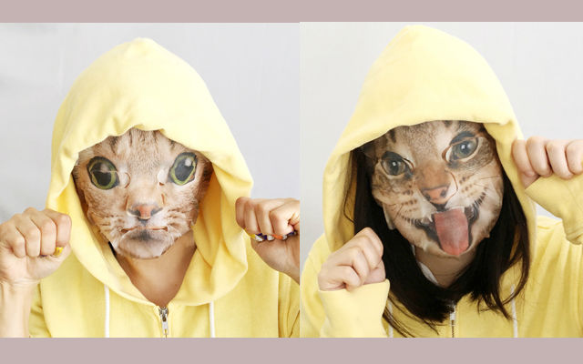 Creepily Realistic Cat Beauty Masks To Restore Your Skin And Terrify The World With