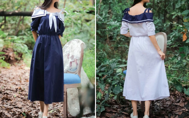 Try On A Fashionable Japanese Sailor Uniform-Inspired Dress For Your Everyday Look