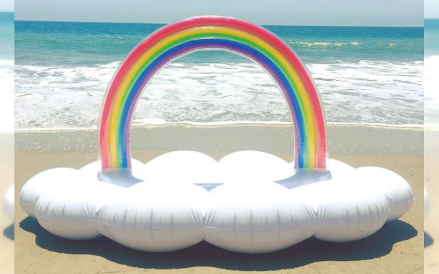 Brighten Up The Beach While Relaxing On Giant Rainbow Floats