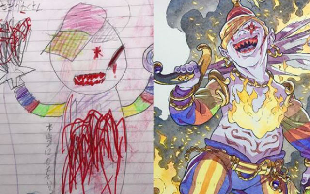 [Update] Professional Anime Artist Turns His Sons’ Sketches Into Amazing Anime Characters