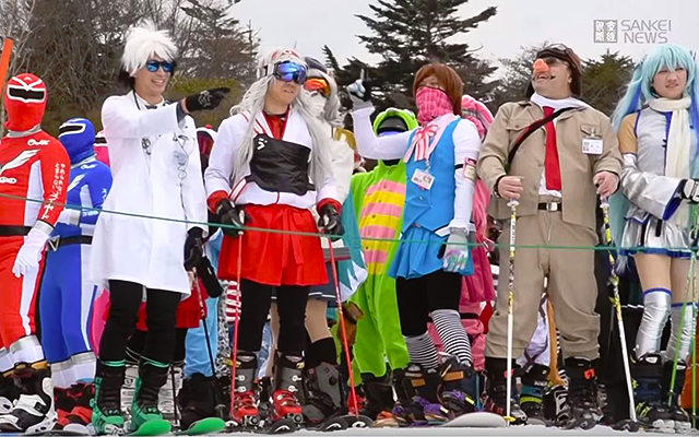 Snow-Lovers Celebrate First Ski Of Season in Cosplay at Mount Fuji’s Yeti Winter Resort