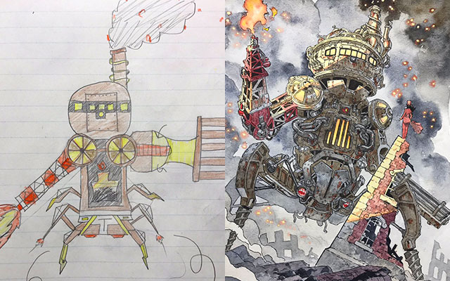 [Part 4] Professional Anime Artist Turns His Sons’ Sketches Into Amazing Anime Characters