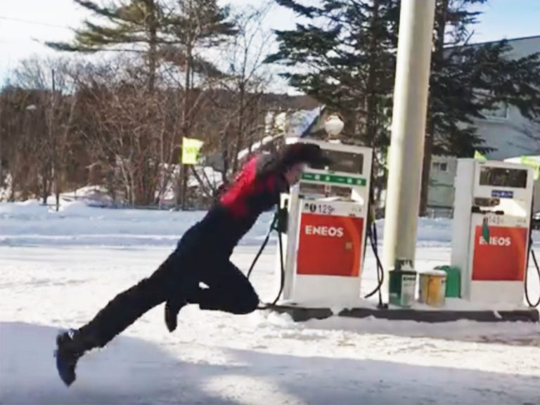 Japanese gas station attendant’s winter tire safety video goes viral