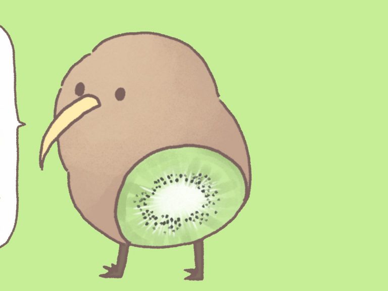 Japanese illustrator’s adorable 2-panel kiwi manga makes the bird the butt of the joke