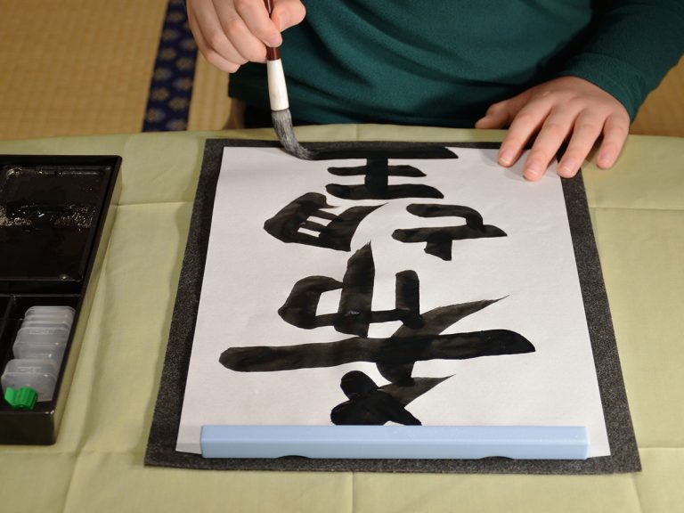 Elementary school student has perfect choice for her favorite kanji in calligraphy class