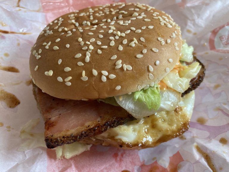 Teriyaki sauce, egg, bacon, habanero mayo make for a spicy Spring burger at McDonald’s Japan