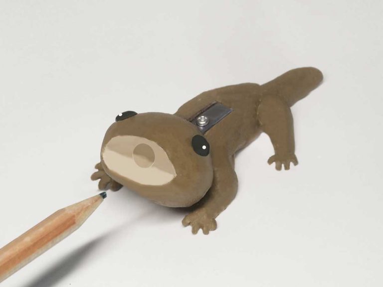 Designer’s transforming frilled lizard pencil sharpener is just too genius