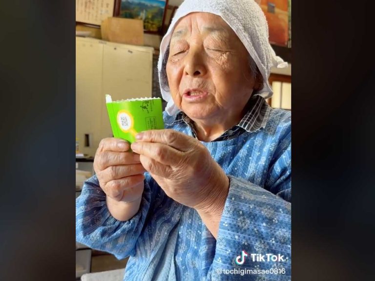 Japanese grandma relishing her first McDonald’s Baked Apple Pie should be hired for an ad