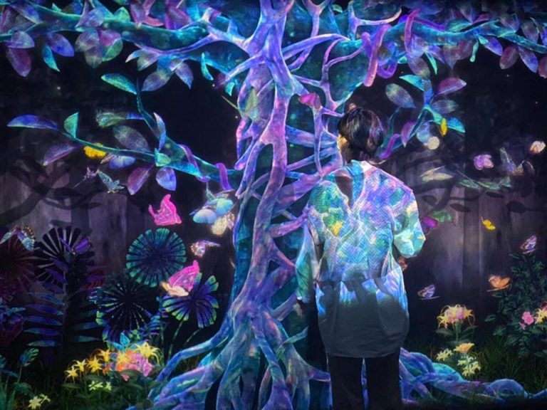 Futuristic art exhibition uses digital displays and AR to create a transcendental experience