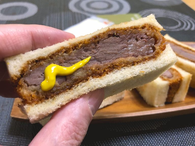 Lean, tender and delicious beef tenderloin katsu sandwiches from Shinsekai Grill Bon