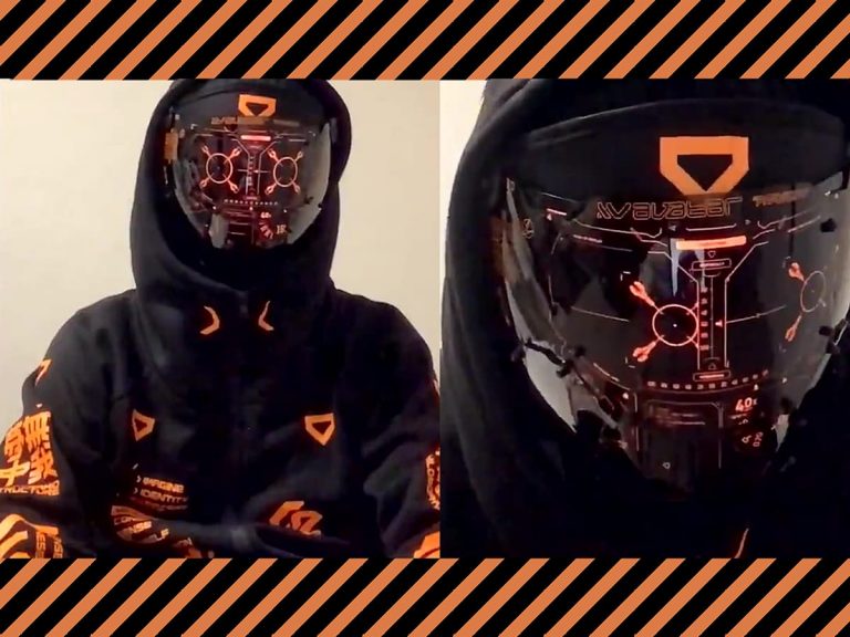 Japanese artist and designer CHA2’s cyberpunk headgear looks like it came from the future