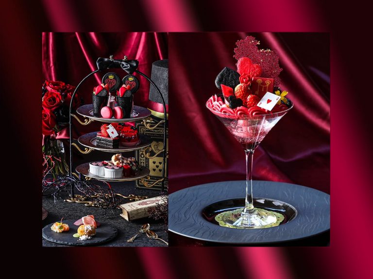 Dine like the Queen of Hearts with “Dark Princess – Alice in Wonderland” afternoon tea and parfait