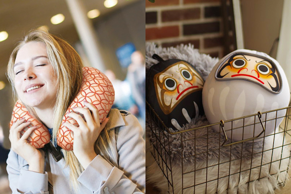 When Not Cradling Your Neck, This Comfy Pillow Transforms Into A Daruma Cushion