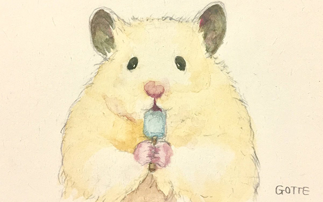 Japanese Artist Paints Adorable Watercolours of Pet Hamster Doing Human Things
