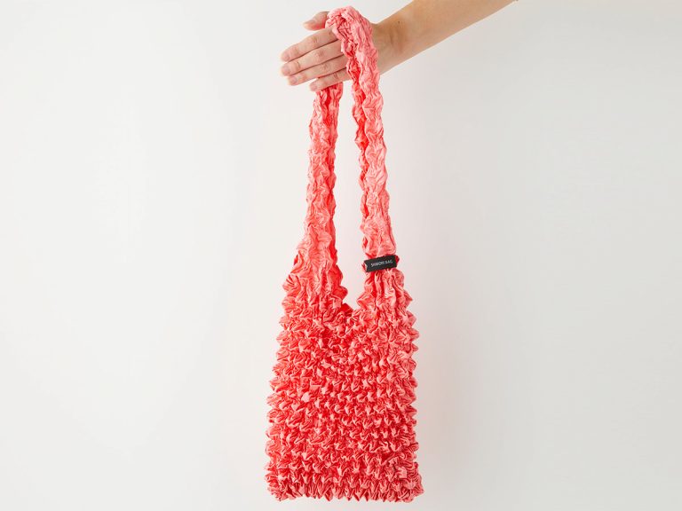 Traditional Japanese shibori eco bags stretch to fit your shopping