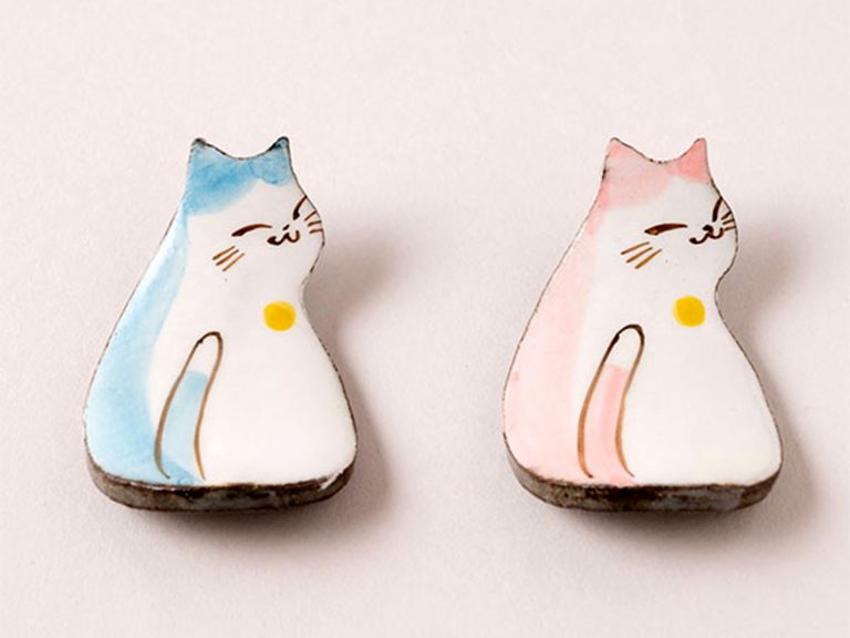 Details about   Japanese Chopstick Rest Calico Cat Ball Play Cute Pottery Gift Woman Men's#M1453 
