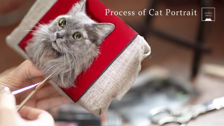 Japanese wool felt artist recreates people’s cats as lifelike 3D portraits for keepsakes