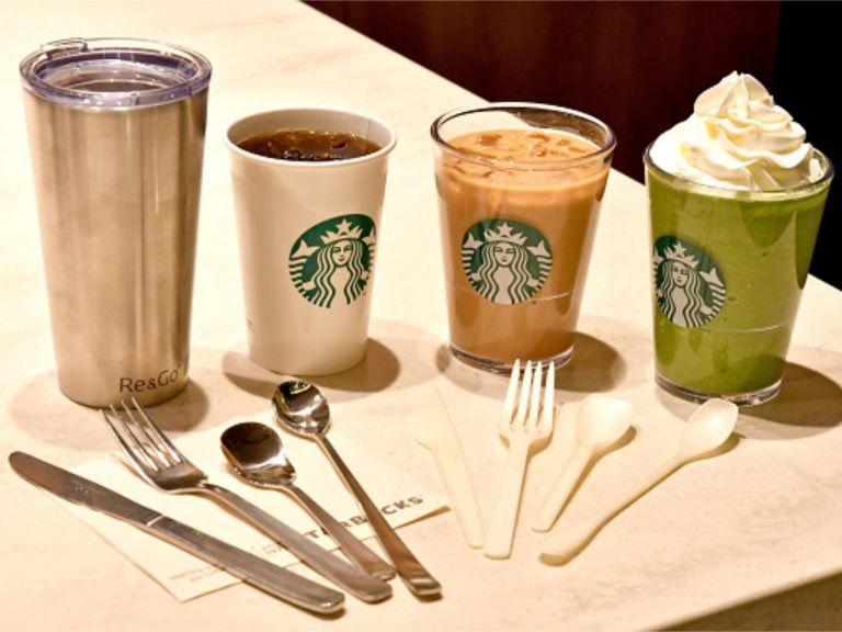 Starbucks Japan swaps out plastic cups for glass, offers rent-a-tumbler alternatives & introduces 100% plant cutlery