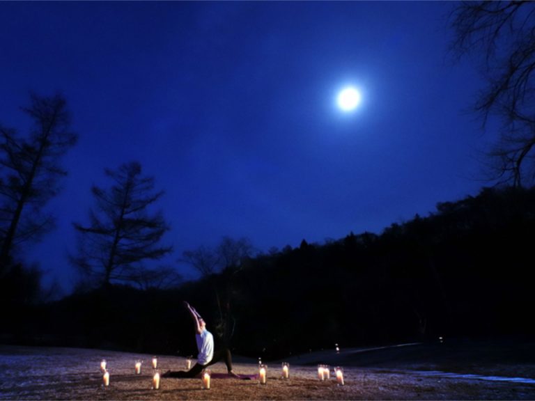 Recharge and relax at these ‘Moon Yoga’ sessions at an onsen in Nagano