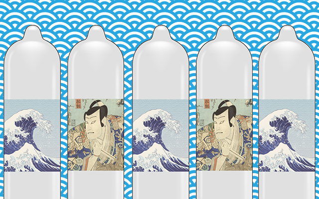 Ride The Great Wave With Traditional Japanese Print Condoms by Okamoto Industries, Inc.
