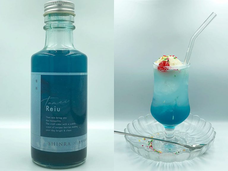 Make beautiful blue ice cream sodas with clear confectionary artist tomei’s soda syrup Reiu