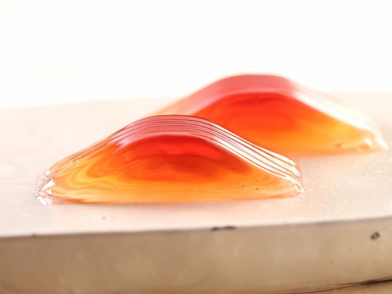 Graceful umeshu plum wine jelly is inspired by a sunset from classical Japanese poetry