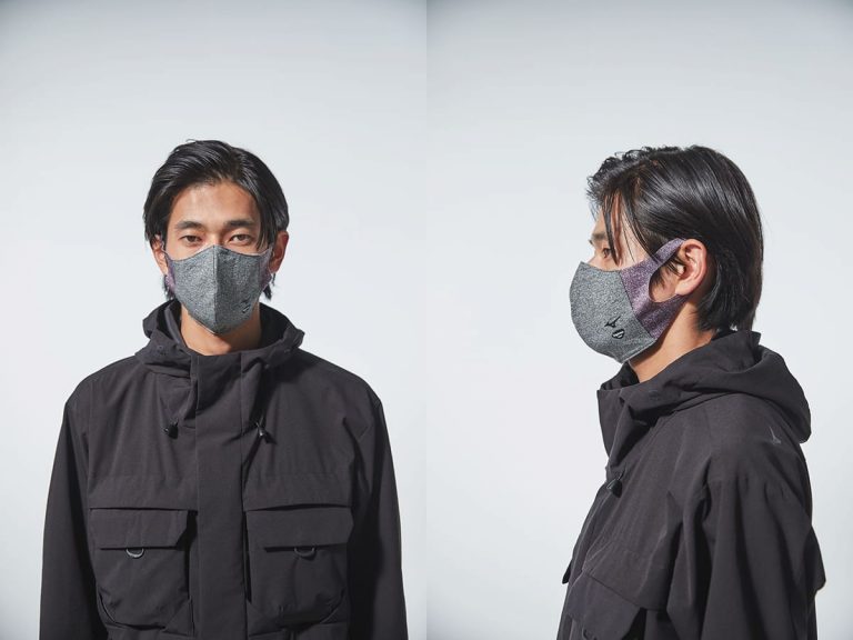 New mouth cover fuses Mizuno’s sports material with Sony’s 100% recycled waste biomass fabric