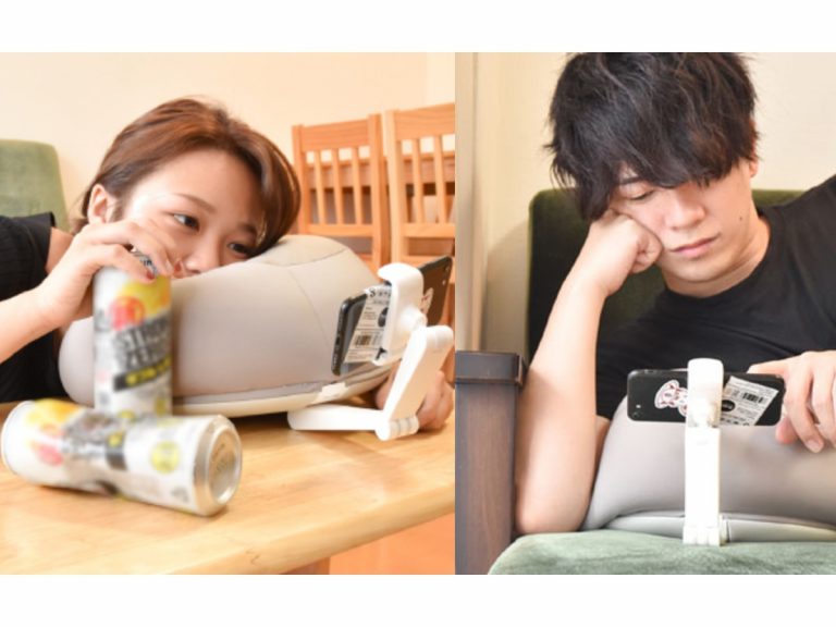 Japan’s Chin Rest Mochi Smartphone Arm Cushion is for seasoned couch potatoes