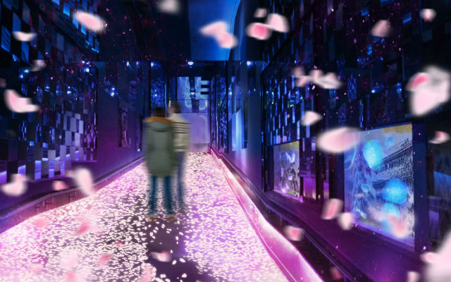 Interactive Sakura and Jellyfish Kaleidoscope Tunnel Opens Under Tokyo Sky Tree