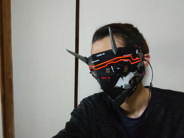 Japanese artist crafts awesome cyberpunk demon masks and more