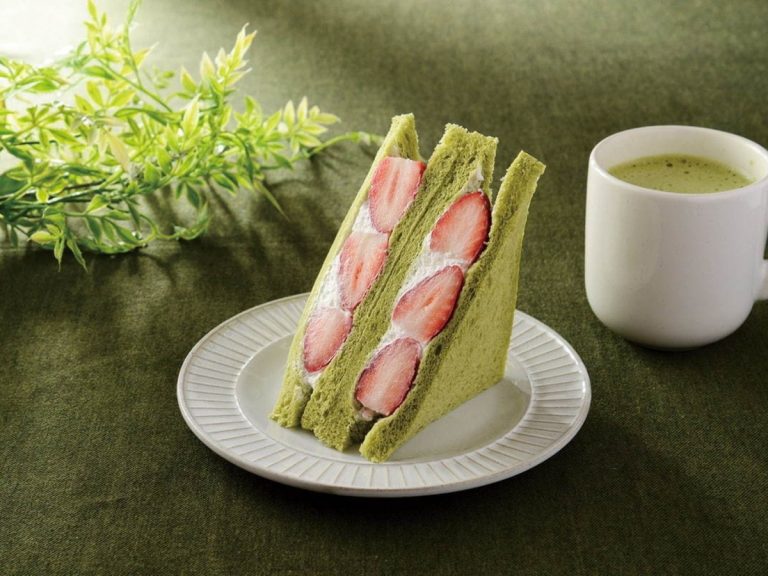Japan’s hit fruit sandwiches get a matcha twist with green tea breaded strawberry flavor