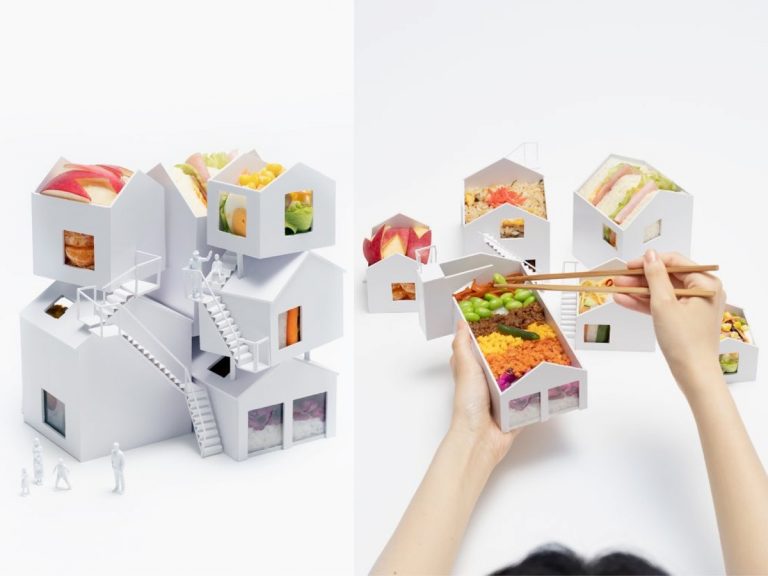 Japanese bento boxes and architecture meet in brilliant and charming designs